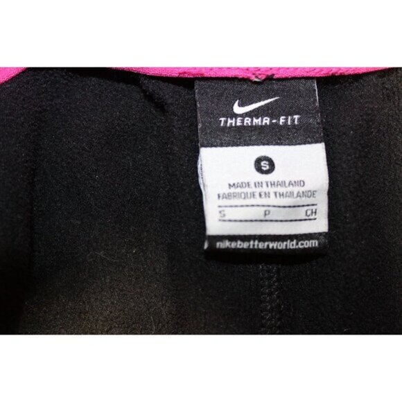Women Nike Therma-Fit Just Do It Fleece Sweat Pants Jogger Small Black Ankle Zip - Picture 4 of 6